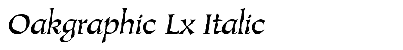 Oakgraphic Lx Italic
